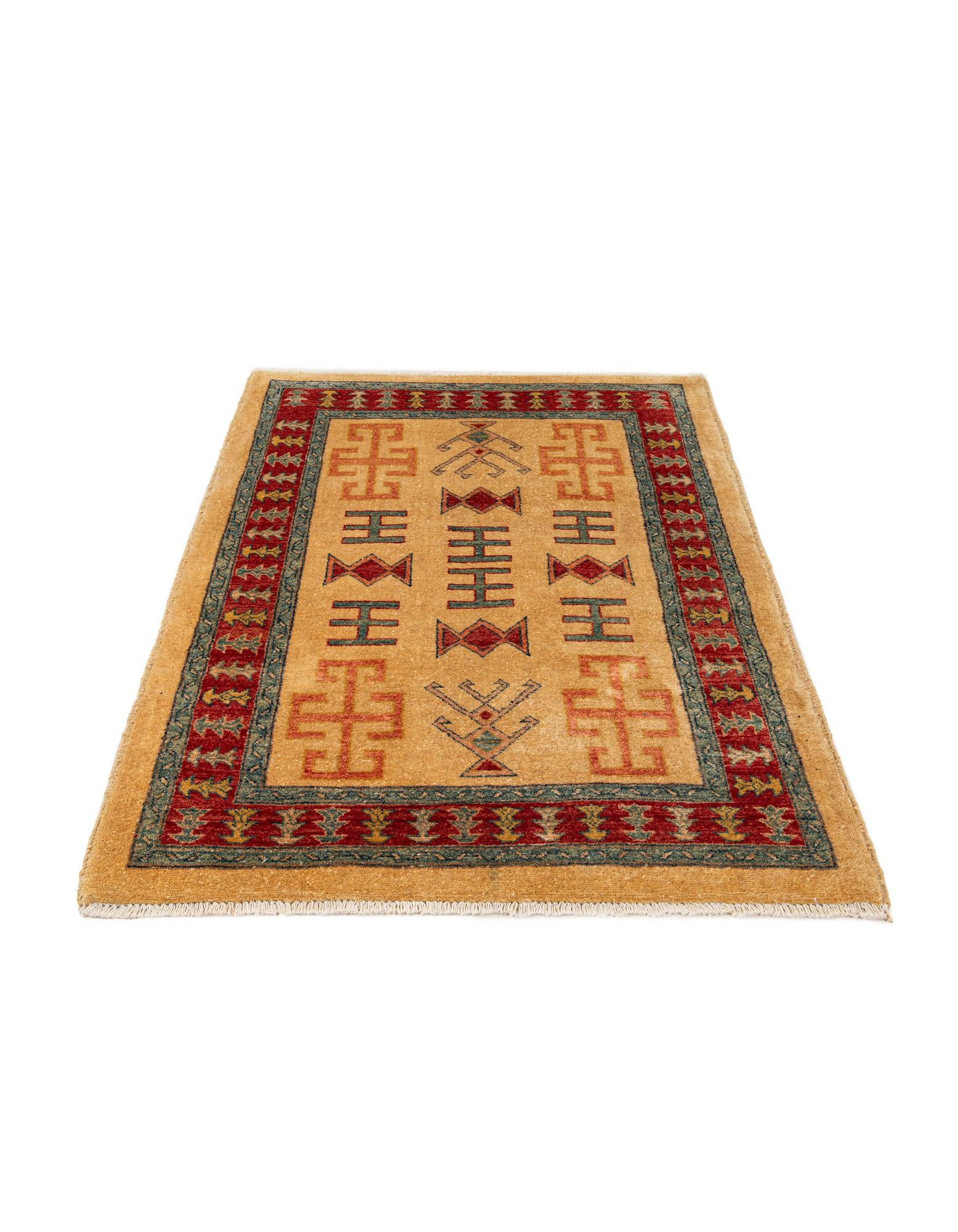 3' 5 x 5' 1 Hand Knotted Ziegler Wool Rug