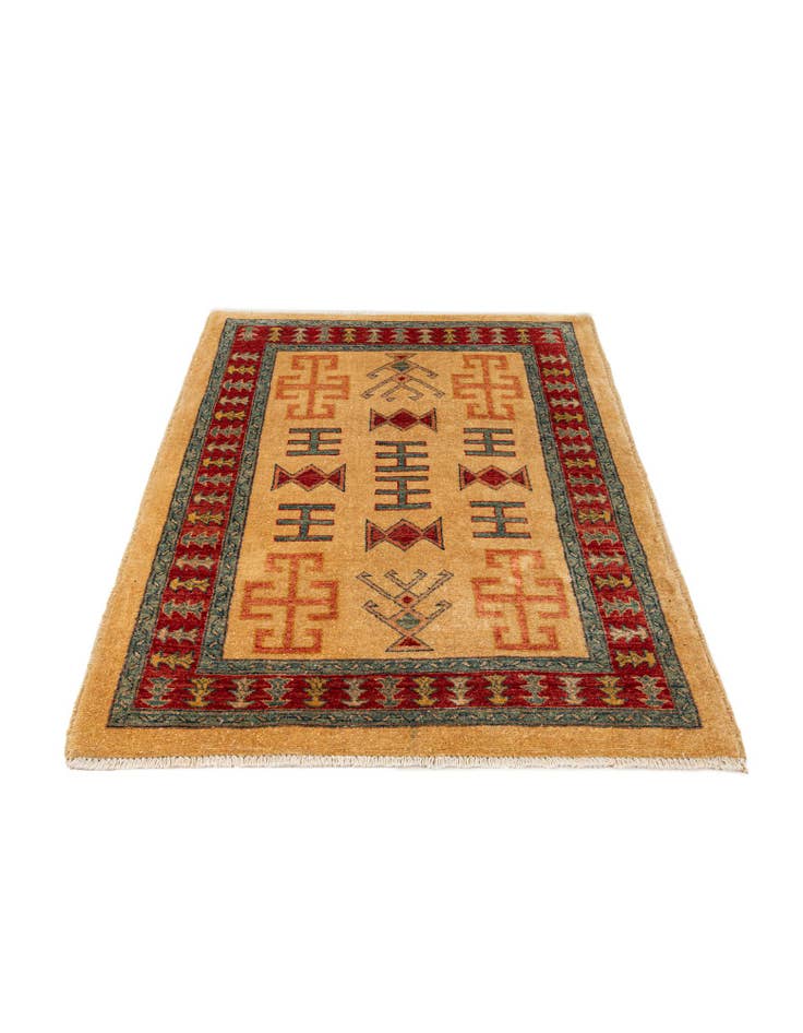 Detail image of 3' 5 x 5' 1  Hand Knotted Ziegler Wool Rug