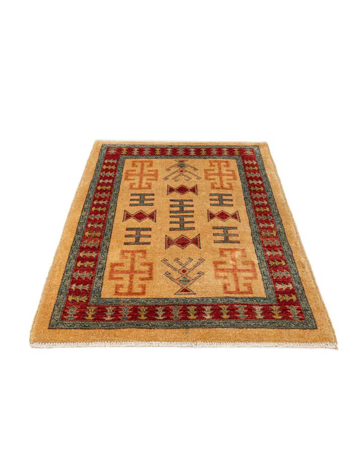 3' 5 x 5' 1 Hand Knotted Ziegler Wool Rug