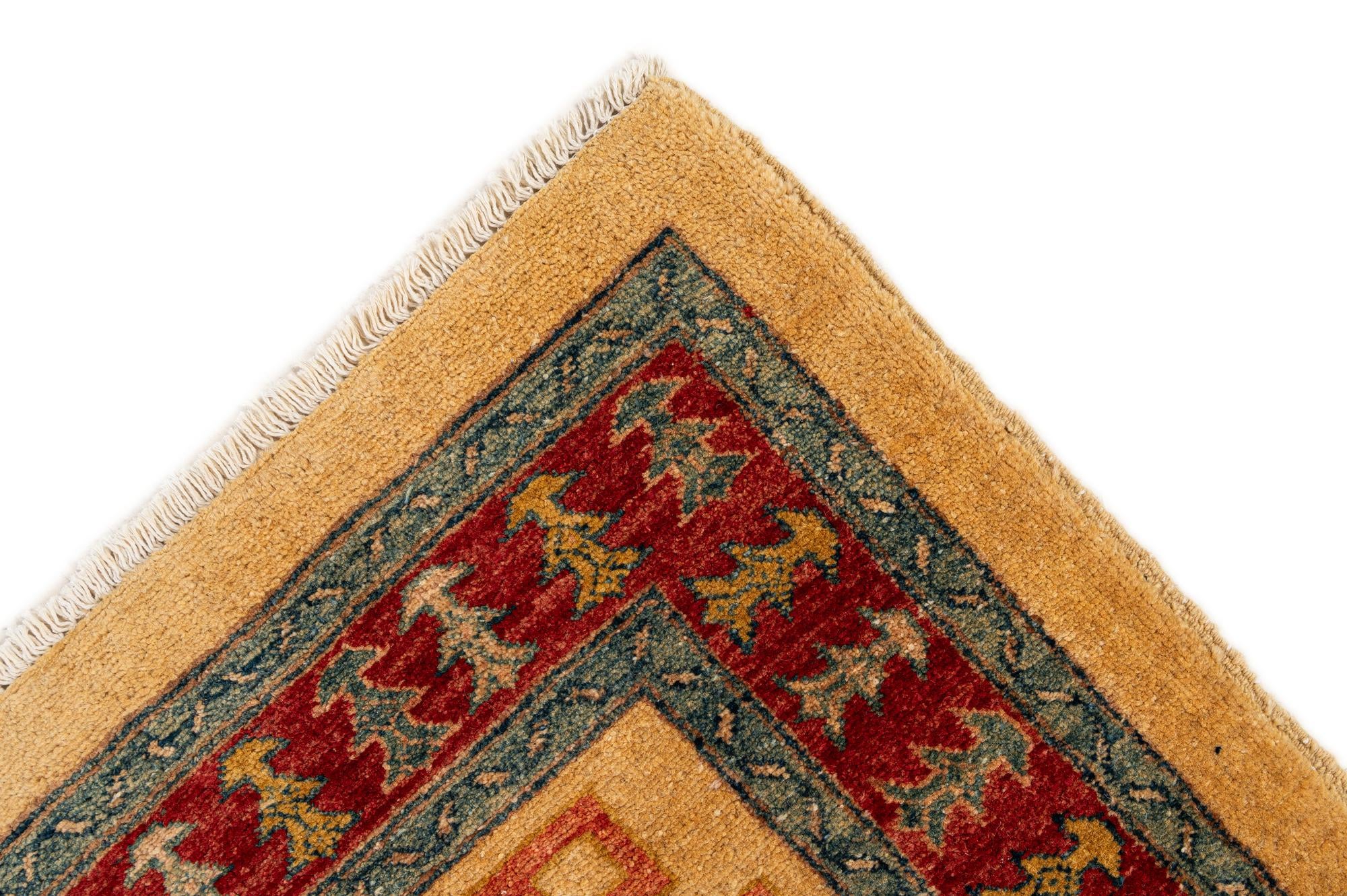 3' 5 x 5' 1 Hand Knotted Ziegler Wool Rug