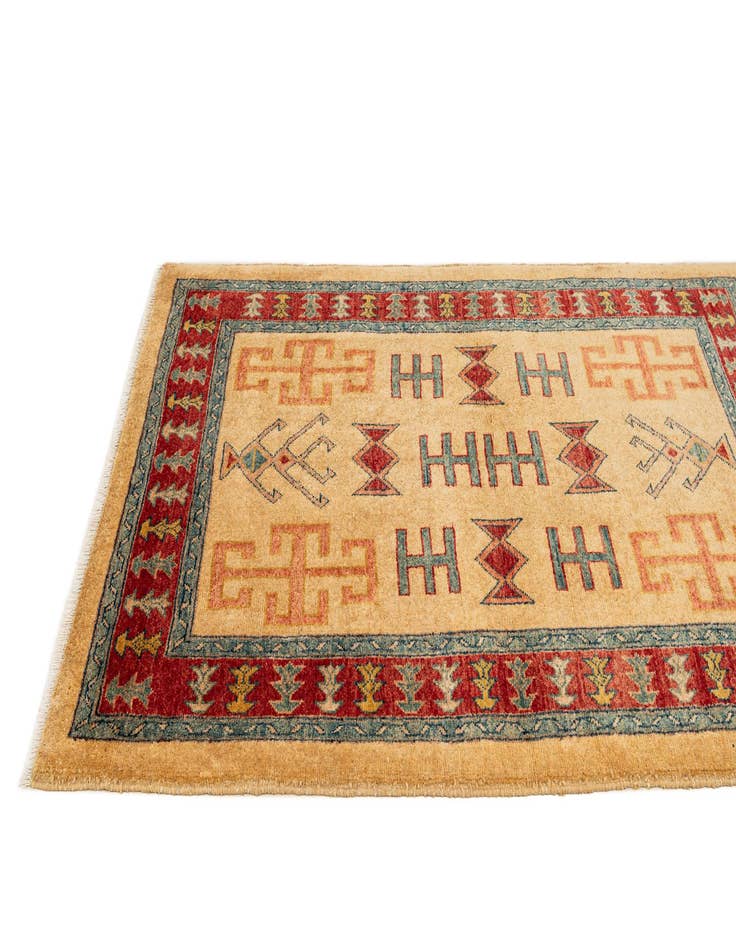 Detail image of 3' 5 x 5' 1  Hand Knotted Ziegler Wool Rug