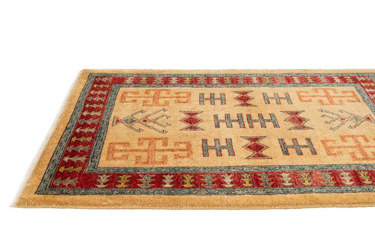 Detail image of 3' 5 x 5' 1 Hand Knotted Ziegler Wool Rug