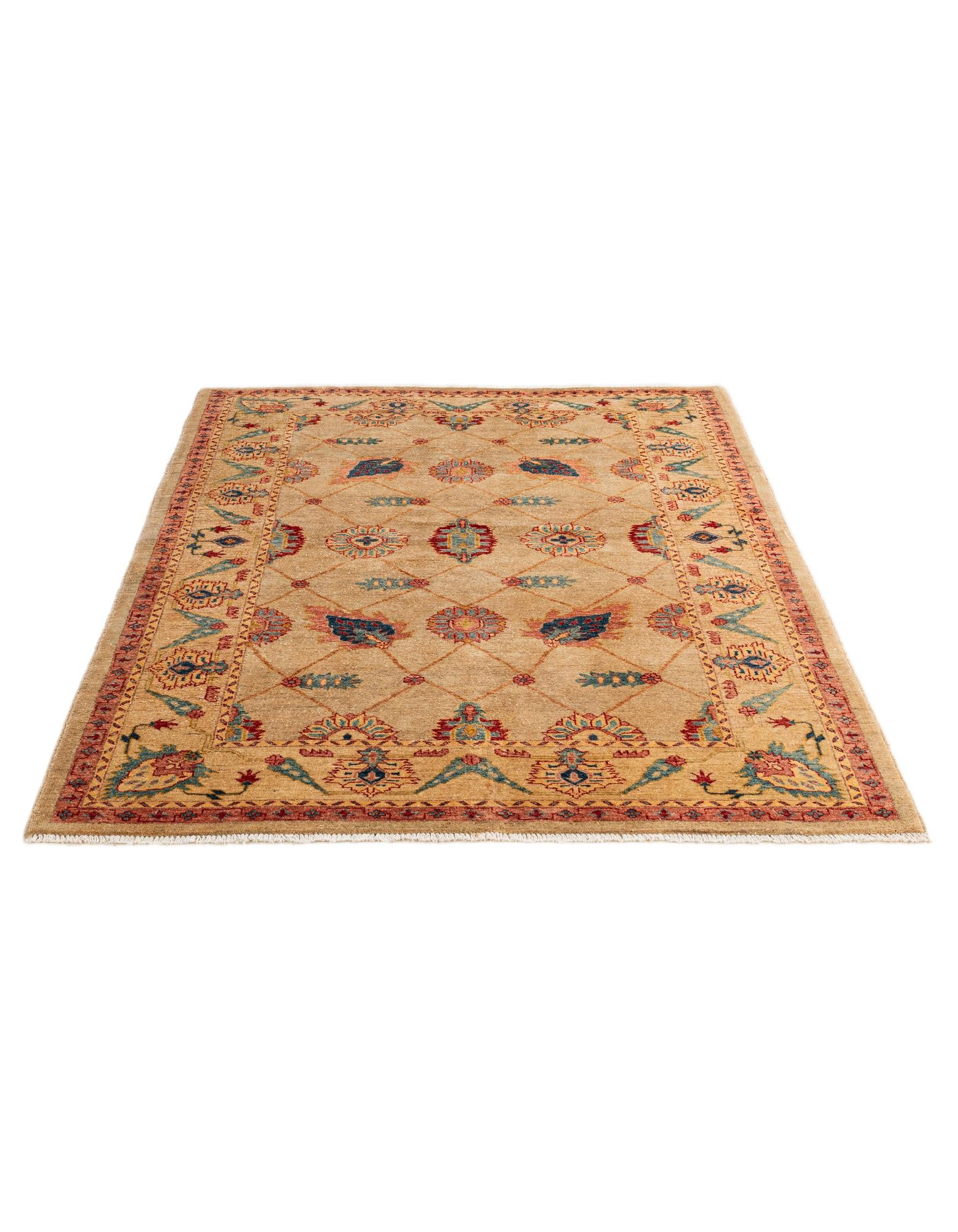5' 2 x 7' 6 Hand Knotted Ziegler Wool Rug