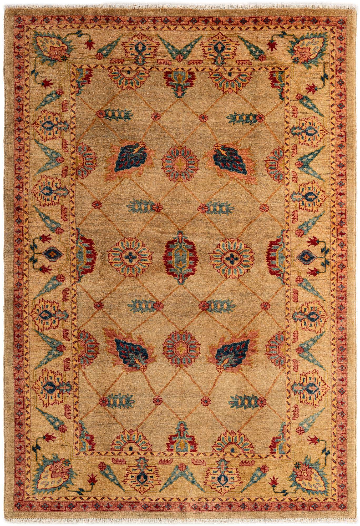 5' 2 x 7' 6 Hand Knotted Ziegler Wool Rug