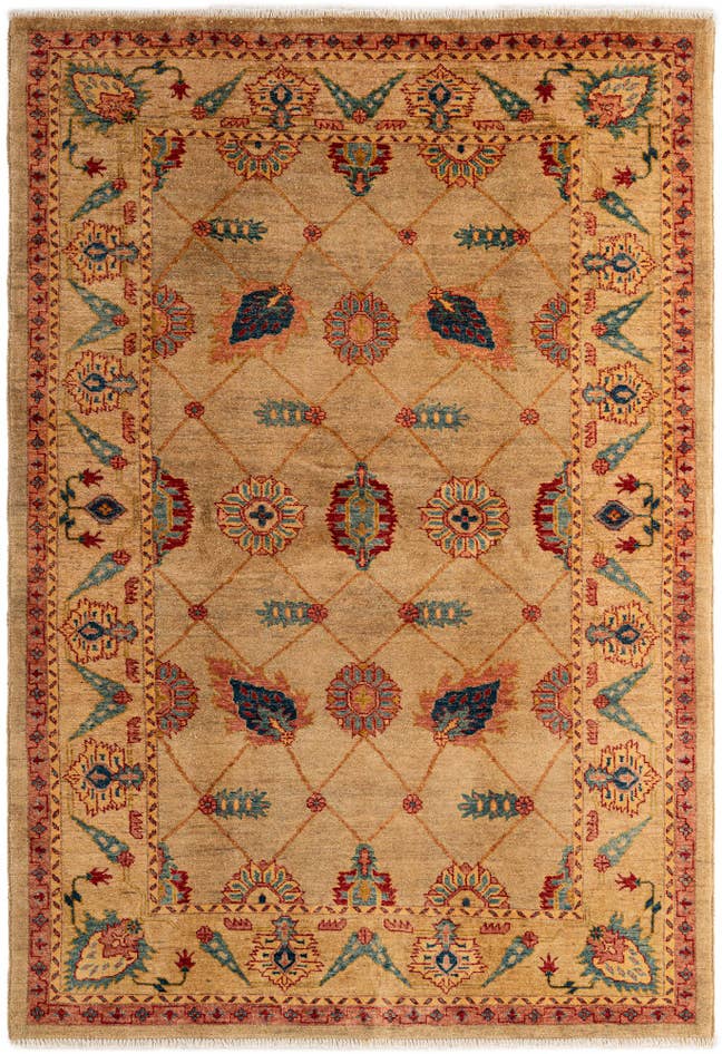 Detail image of 5' 2 x 7' 6 Hand Knotted Ziegler Wool Rug