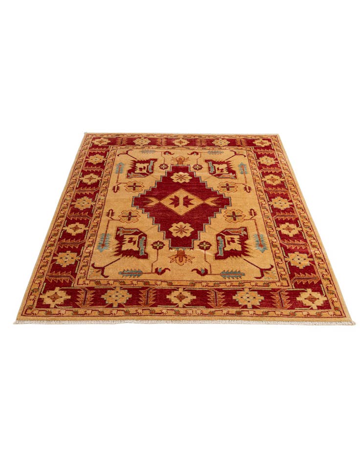 Detail image of 5' 8 x 7' 9  Hand Knotted Ziegler Wool Rug