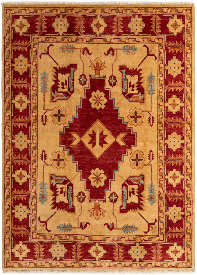 Detail image of 5' 8 x 7' 9 Hand Knotted Ziegler Wool Rug