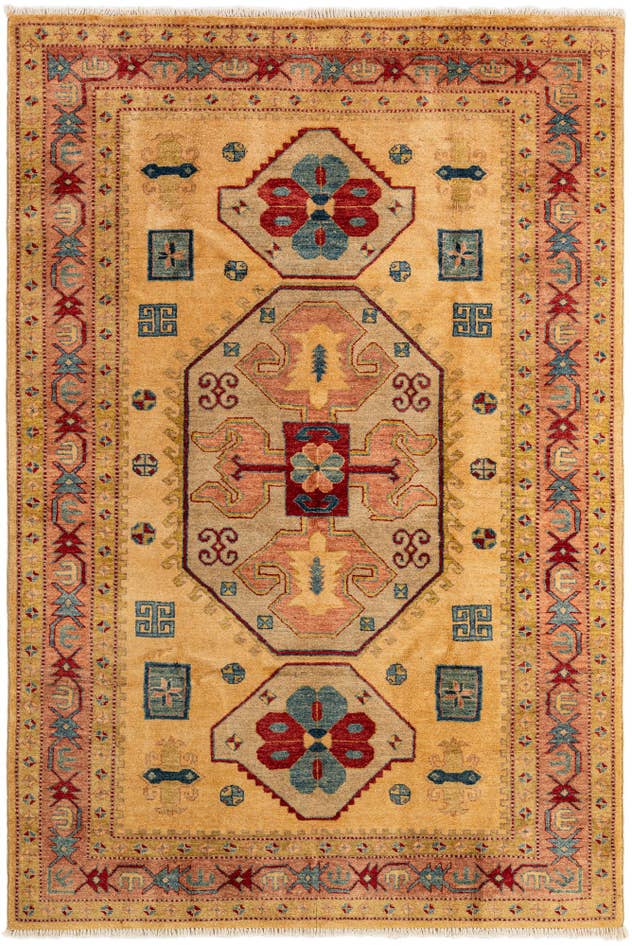 Detail image of 5' 2 x 7' 7 Hand Knotted Ziegler Wool Rug