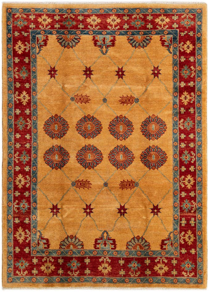 Detail image of 5' 9 x 7' 10 Hand Knotted Ziegler Wool Rug