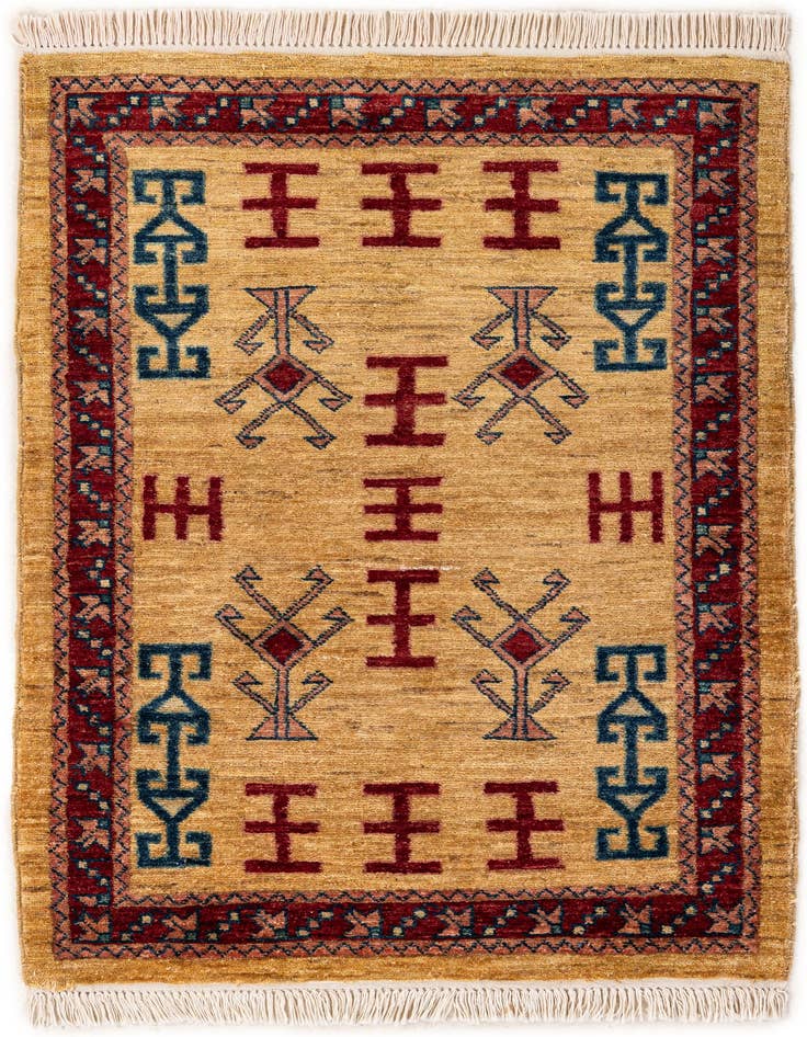 Detail image of 2' 7 x 3' 9 Hand Knotted Ziegler Wool Rug