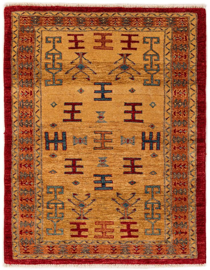 Detail image of 3' 3 x 5' 4 Hand Knotted Ziegler Wool Rug