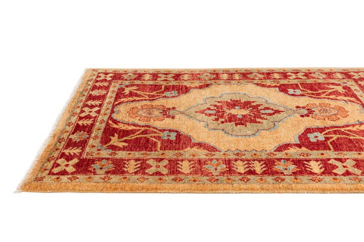 Detail image of 3' 6 x 4' 11 Hand Knotted Ziegler Wool Rug