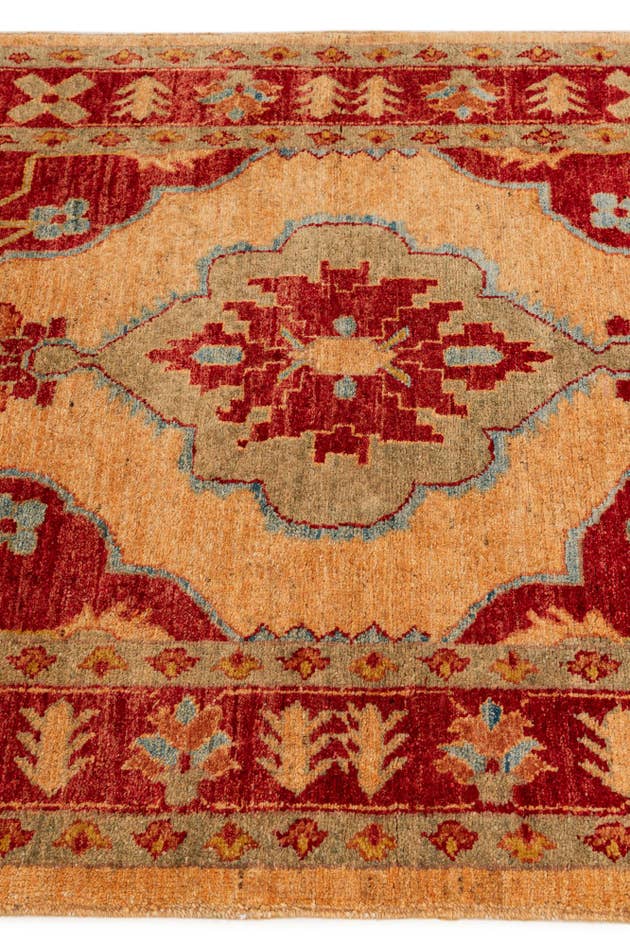 Detail image of 3' 6 x 4' 11 Hand Knotted Ziegler Wool Rug