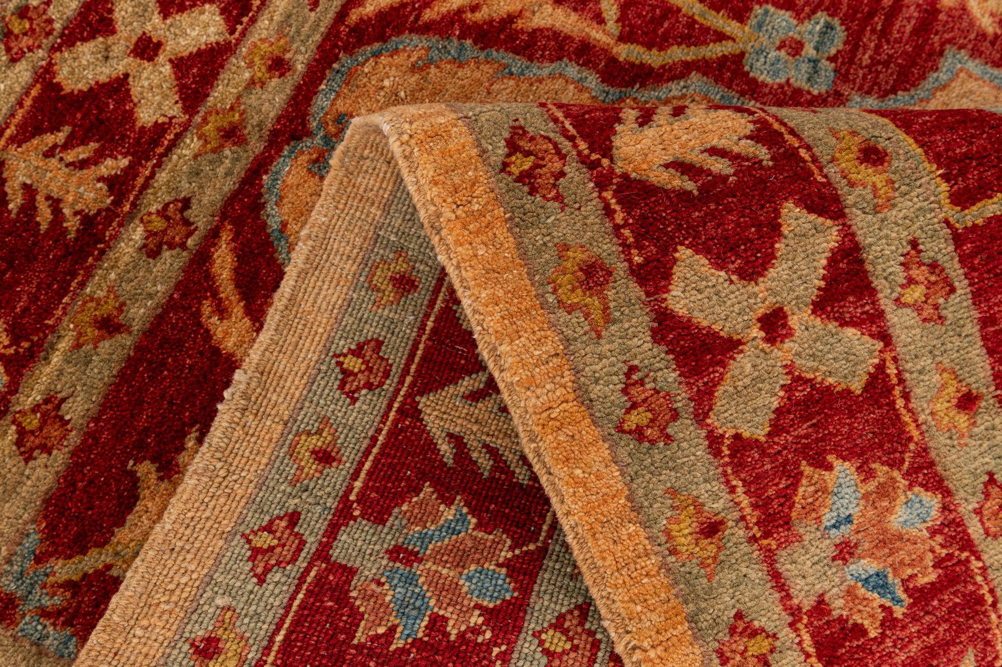 3' 6 x 4' 11 Hand Knotted Ziegler Wool Rug