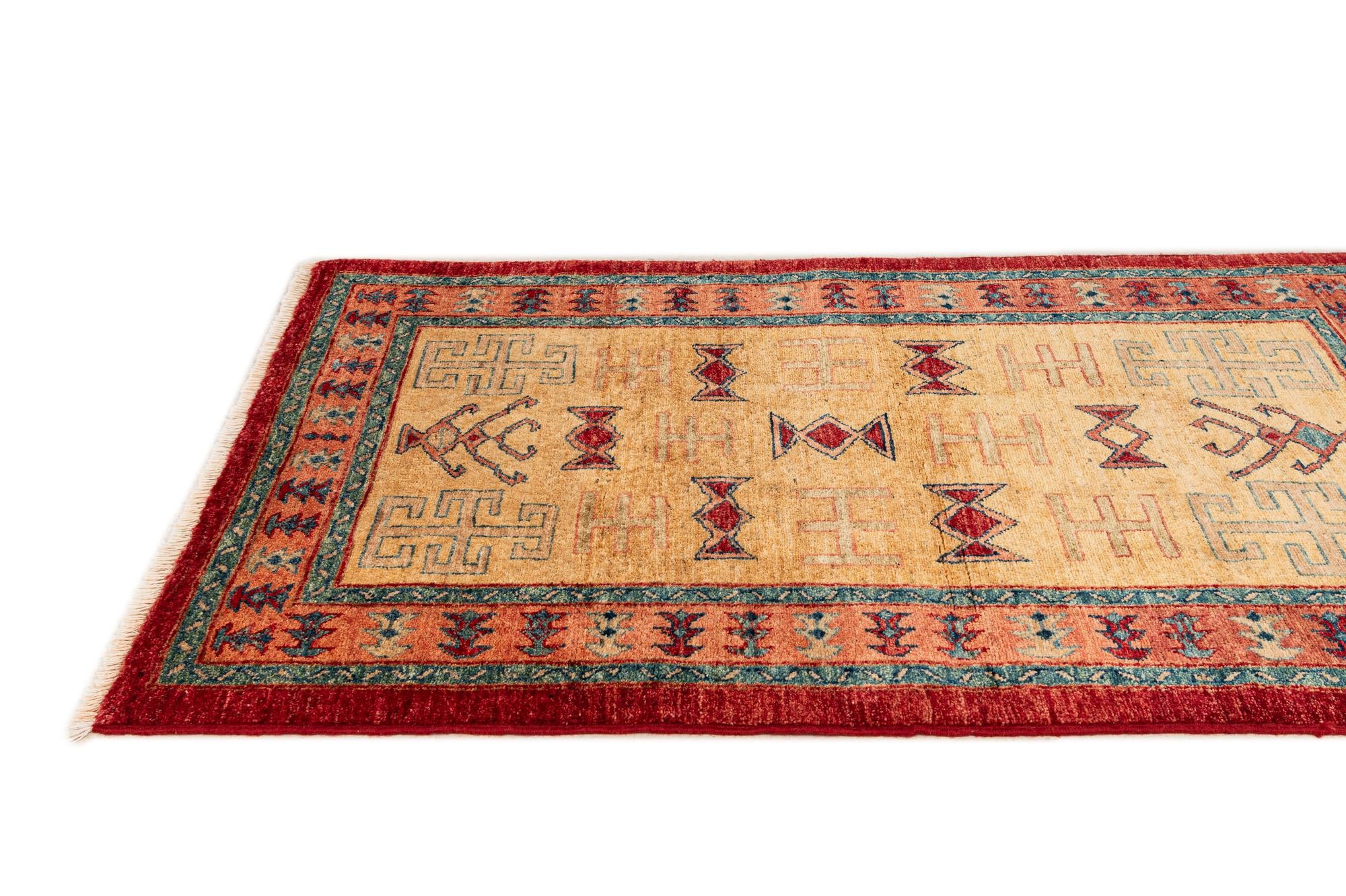 3' 3 x 4' 9 Hand Knotted Ziegler Wool Rug
