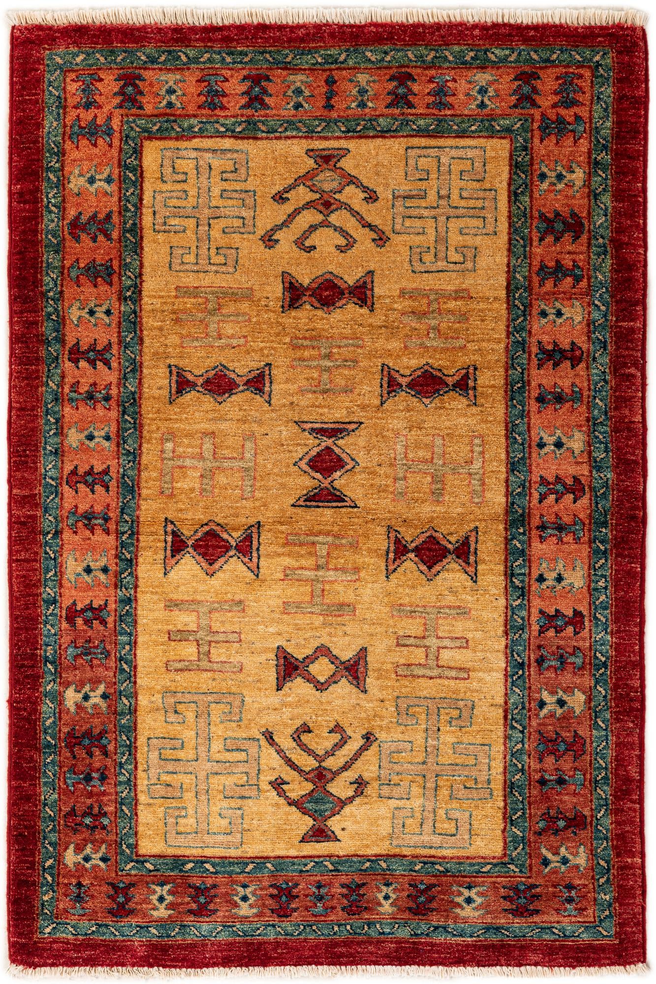 3' 3 x 4' 9 Hand Knotted Ziegler Wool Rug