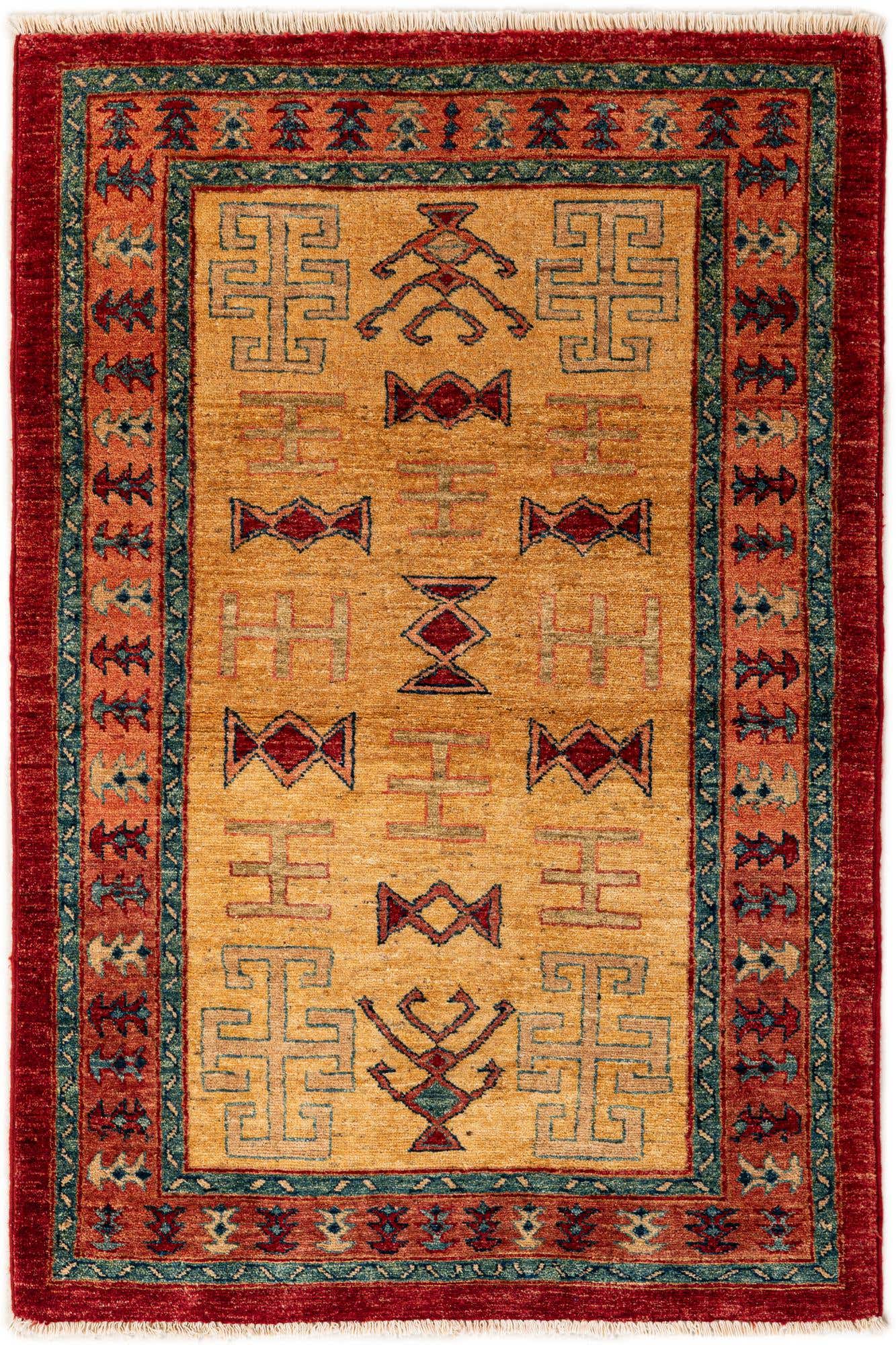 3' 3 x 4' 9 Hand Knotted Ziegler Wool Rug