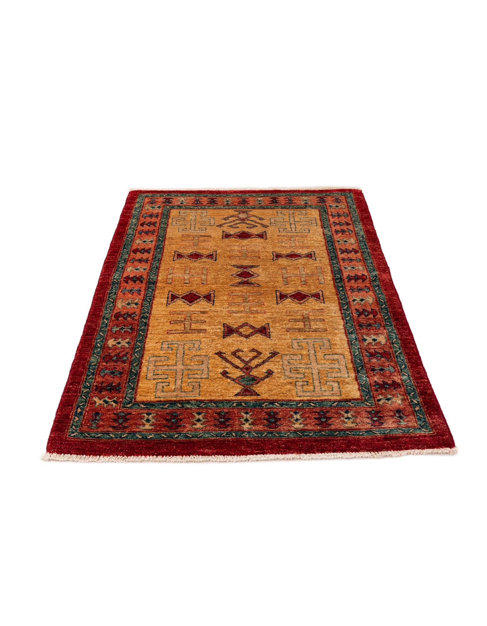 3' 3 x 4' 10 Hand Knotted Ziegler Wool Rug