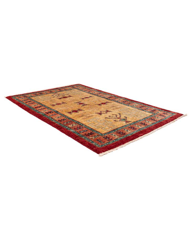 3' 3 x 4' 10 Hand Knotted Ziegler Wool Rug