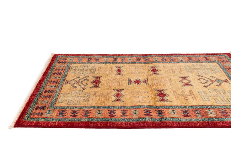 Detail image of 3' 3 x 4' 10 Hand Knotted Ziegler Wool Rug