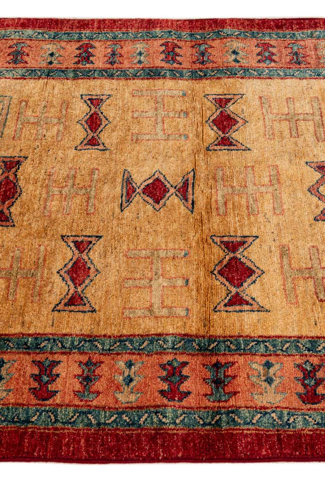 3' 3 x 4' 10 Hand Knotted Ziegler Wool Rug