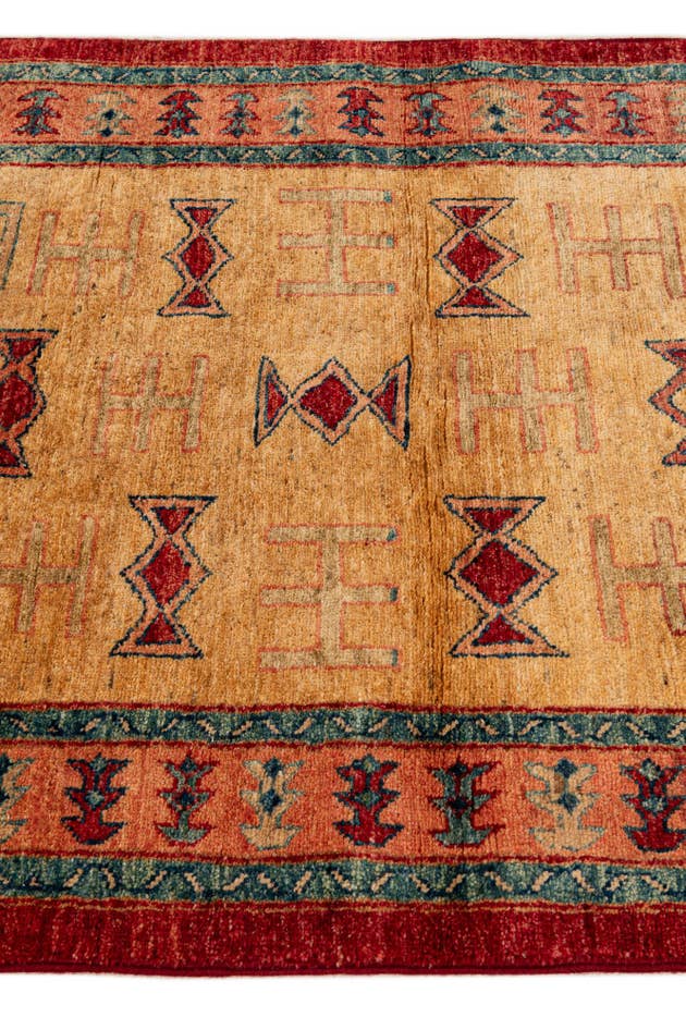 Detail image of 3' 3 x 4' 10 Hand Knotted Ziegler Wool Rug