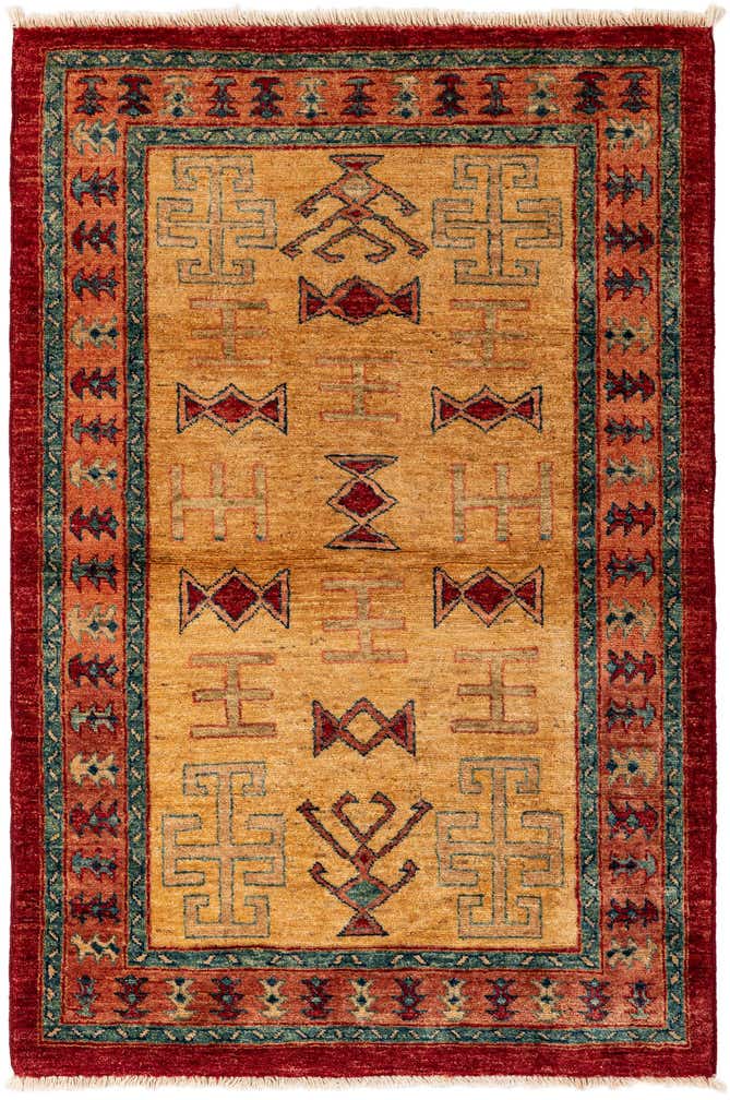 3' 3 x 4' 10 Hand Knotted Ziegler Wool Rug