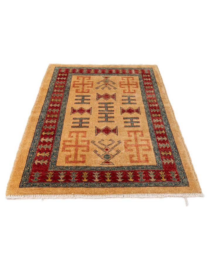 3' 4 x 5' 1 Hand Knotted Ziegler Wool Rug