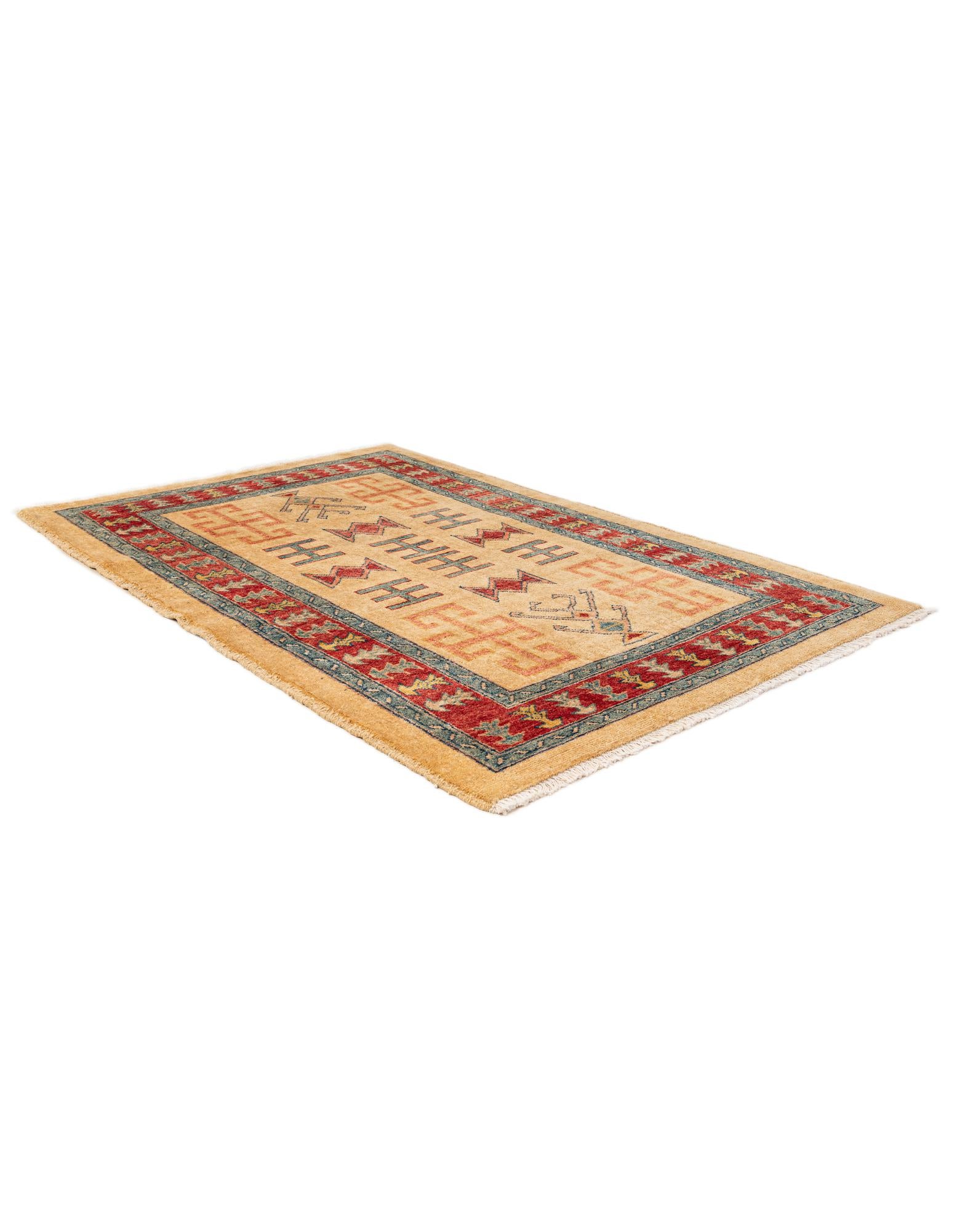 3' 4 x 5' 1 Hand Knotted Ziegler Wool Rug