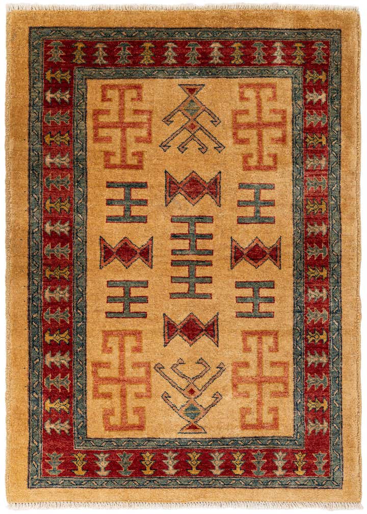3' 4 x 5' 1 Hand Knotted Ziegler Wool Rug