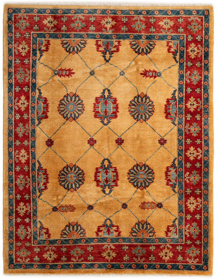 Detail image of 5' 8 x 7' 5 Hand Knotted Ziegler Wool Rug