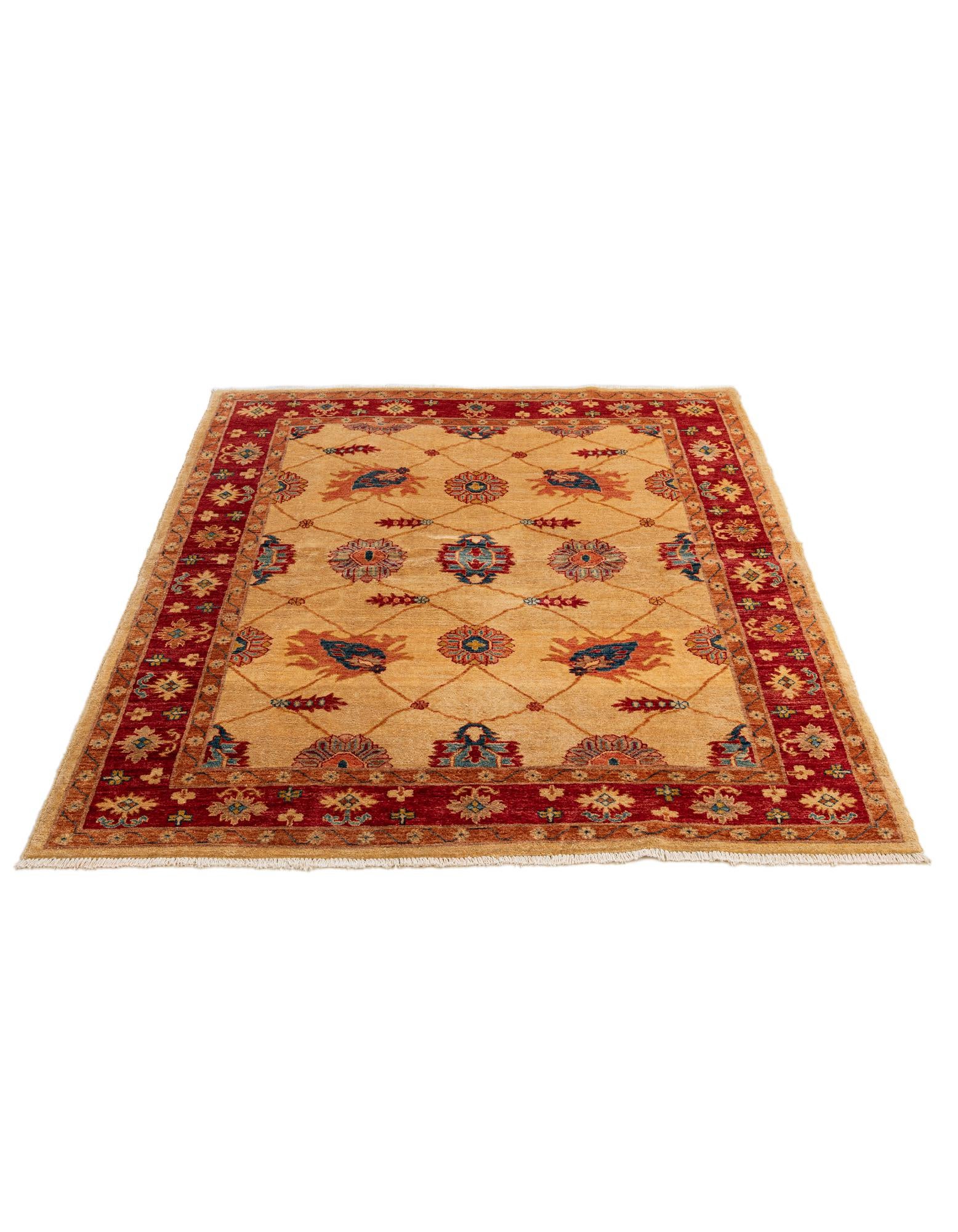 5' 7 x 7' 6 Hand Knotted Ziegler Wool Rug