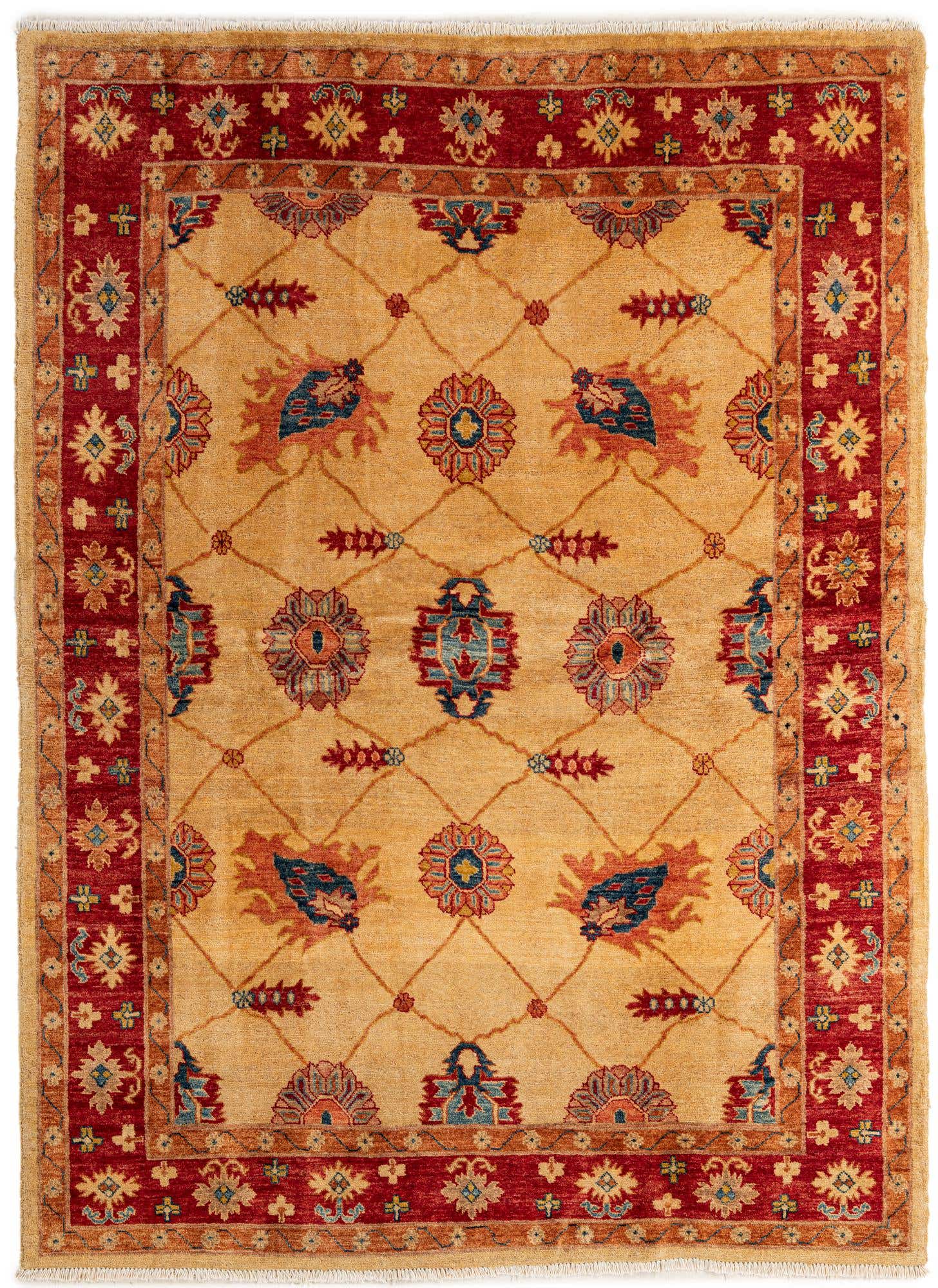 5' 7 x 7' 6 Hand Knotted Ziegler Wool Rug