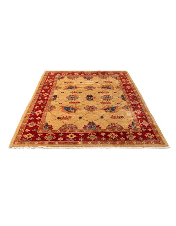 Detail image of 5' 6 x 7' 9 Hand Knotted Ziegler Wool Rug