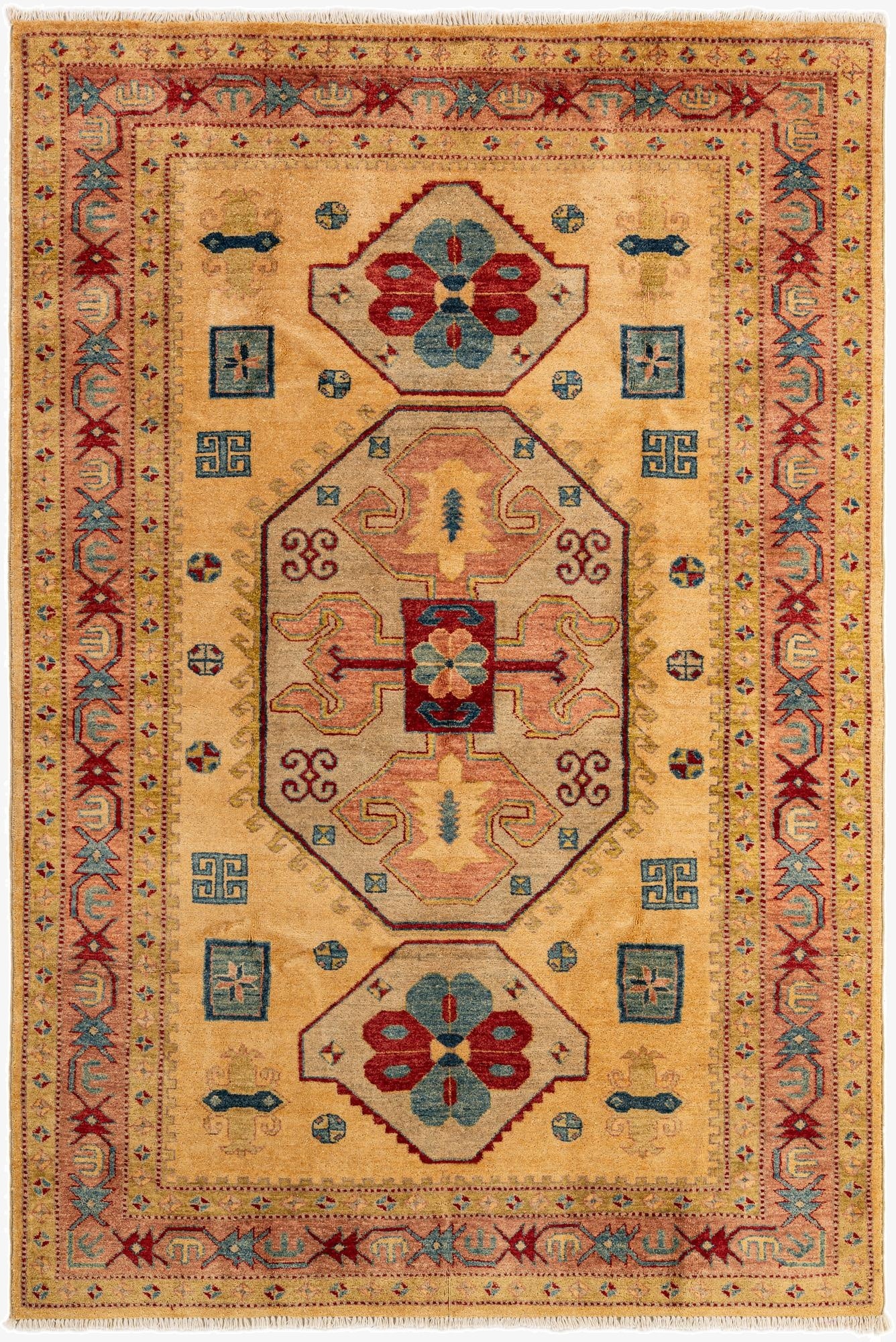 5' 2 x 7' 7  Hand Knotted Ziegler Wool Rug