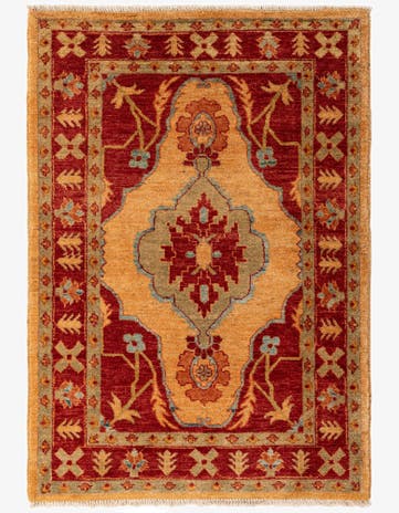 3' 6 x 4' 11 Hand Knotted Ziegler Wool Rug