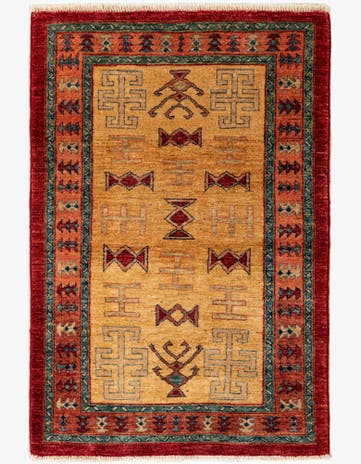 3' 3 x 4' 9 Hand Knotted Ziegler Wool Rug