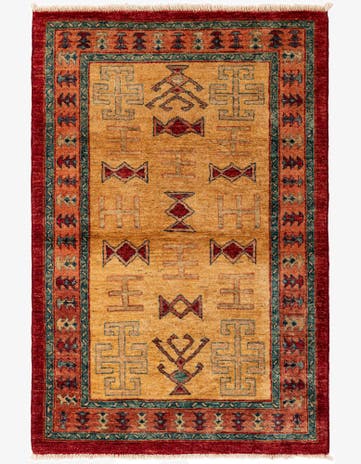 3' 3 x 4' 10 Hand Knotted Ziegler Wool Rug