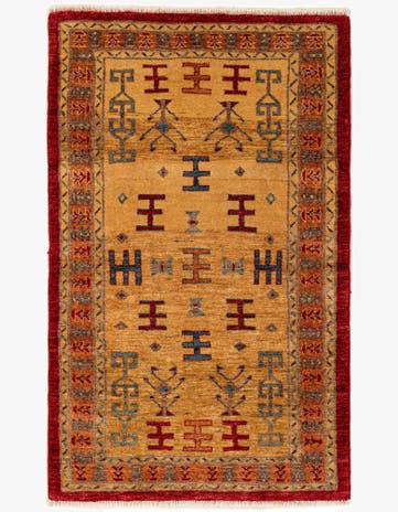 3' 3 x 5' 4 Hand Knotted Ziegler Wool Rug