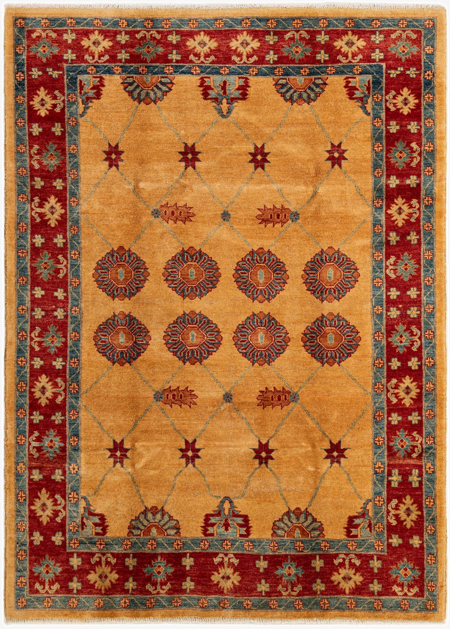 5' 9 x 7' 10  Hand Knotted Ziegler Wool Rug