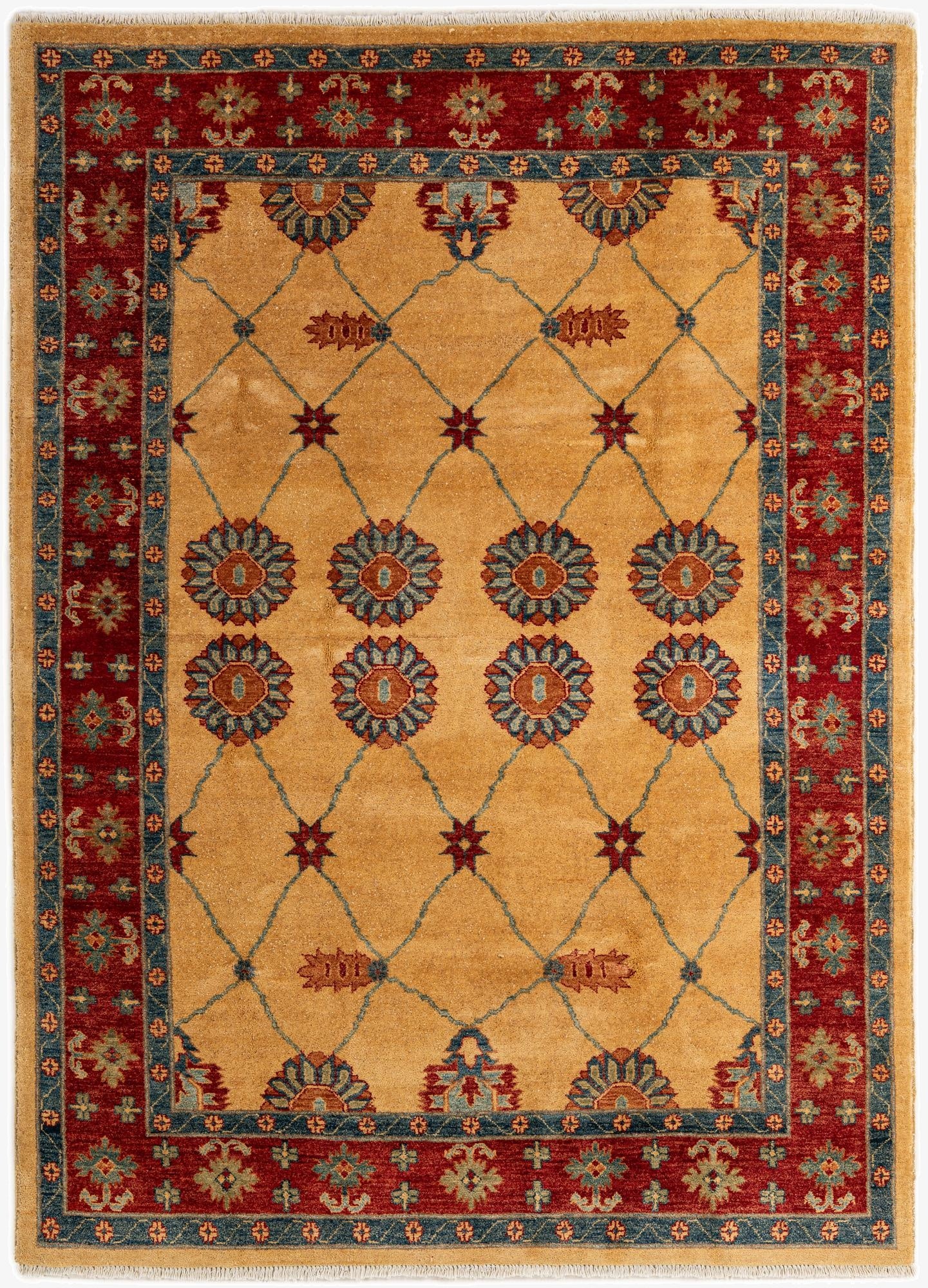 5' 7 x 7' 7  Hand Knotted Ziegler Wool Rug