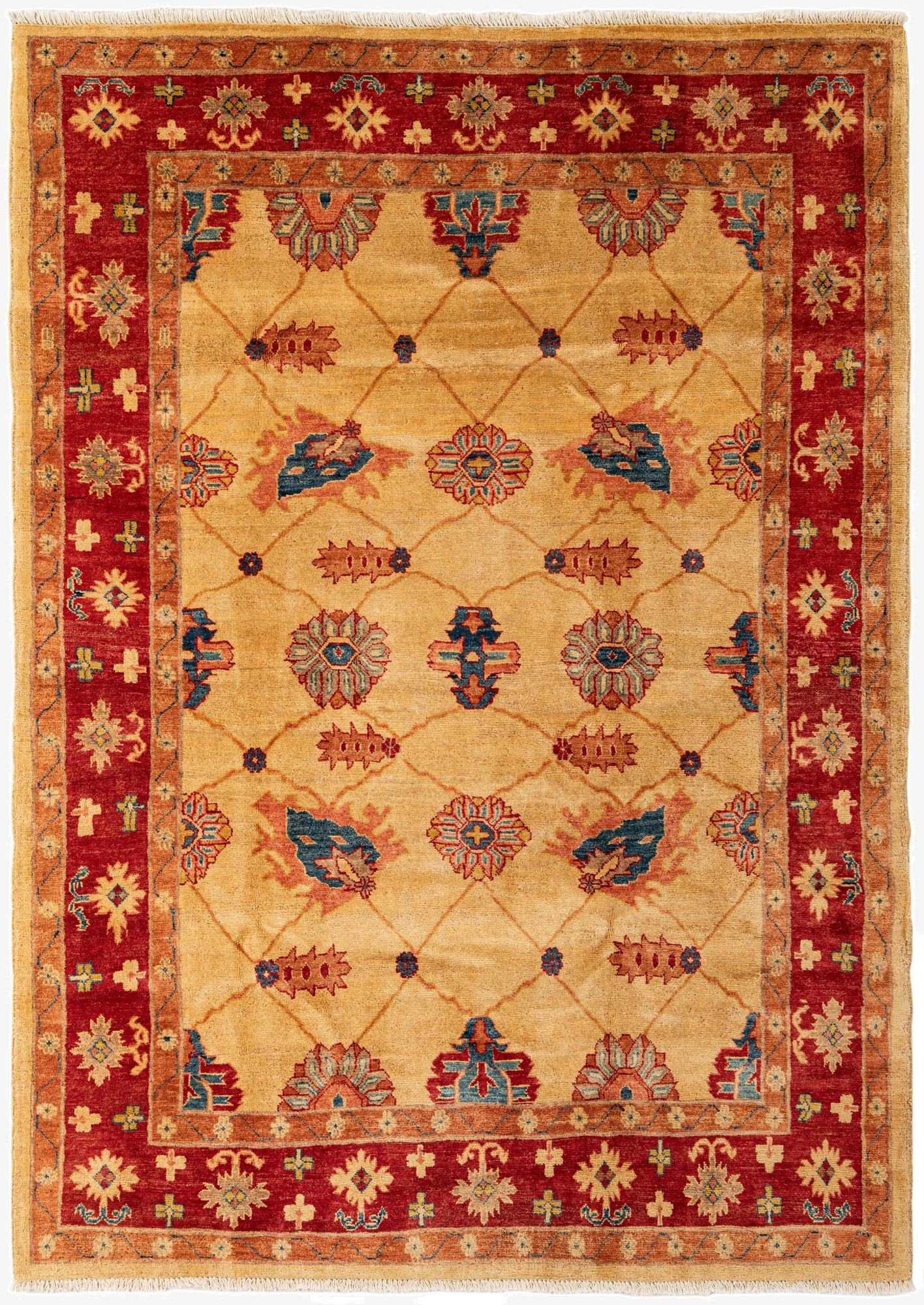 5' 6 x 7' 9  Hand Knotted Ziegler Wool Rug