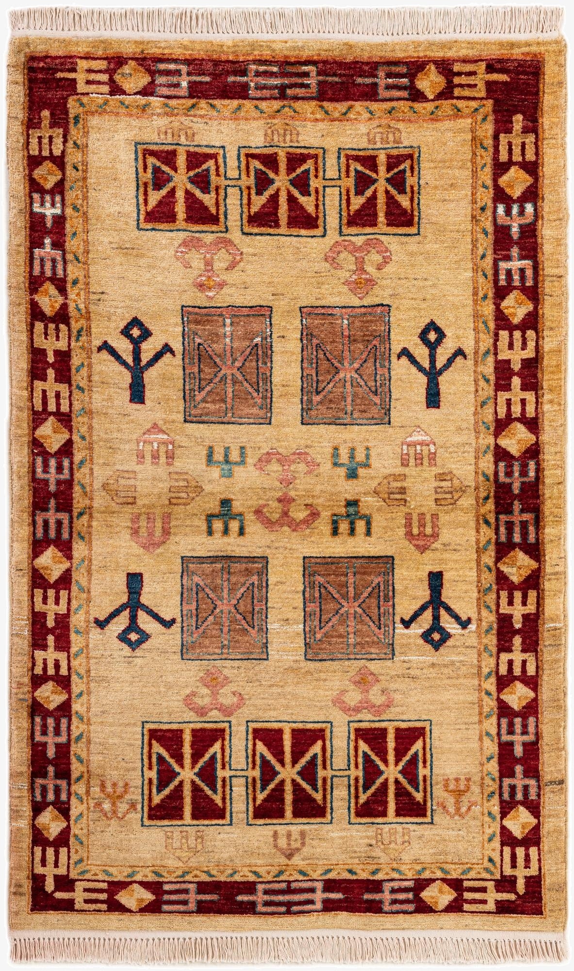 3' 3 x 5' 3  Hand Knotted Ziegler Wool Rug