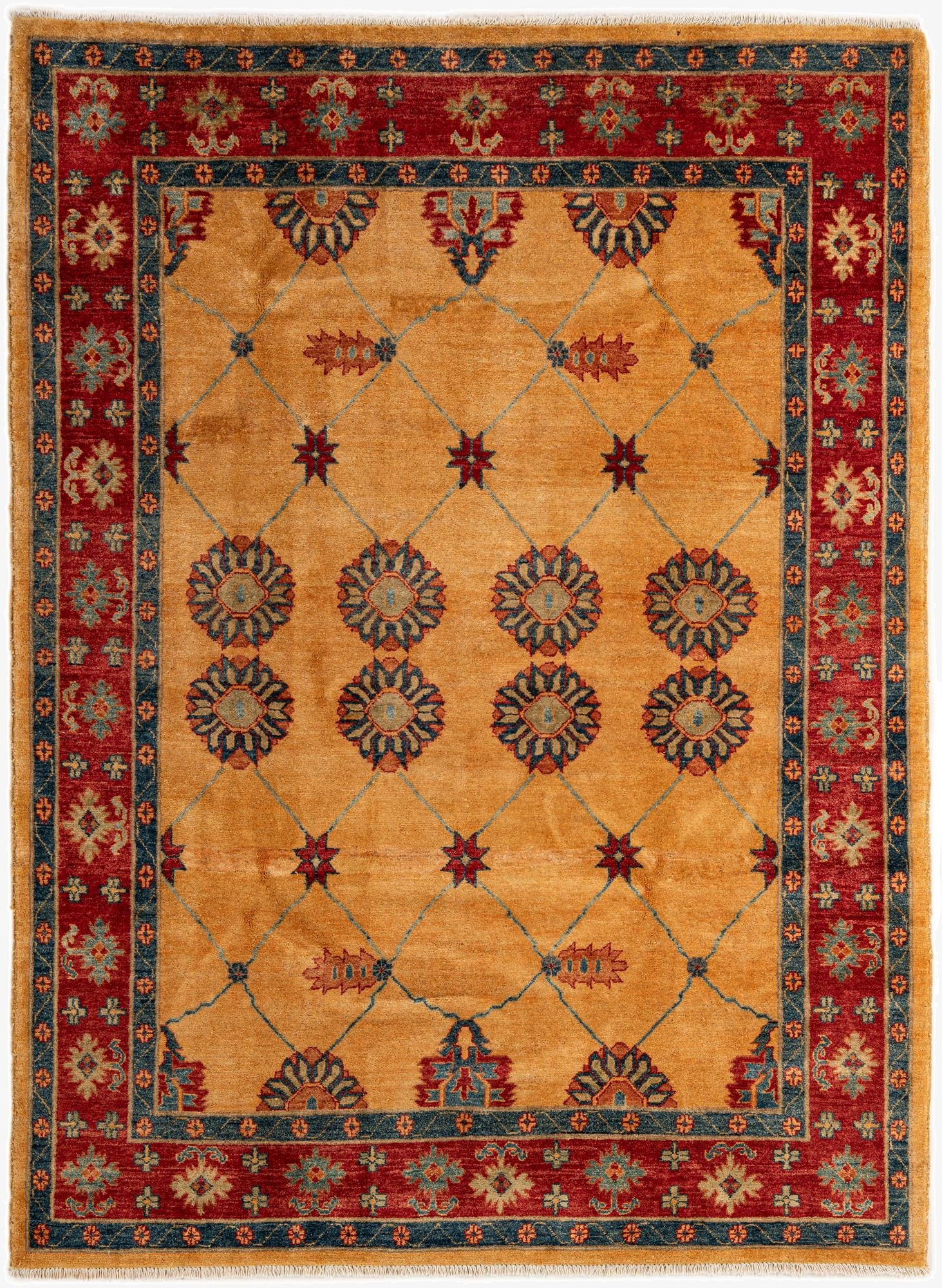 5' 9 x 7' 7  Hand Knotted Ziegler Wool Rug
