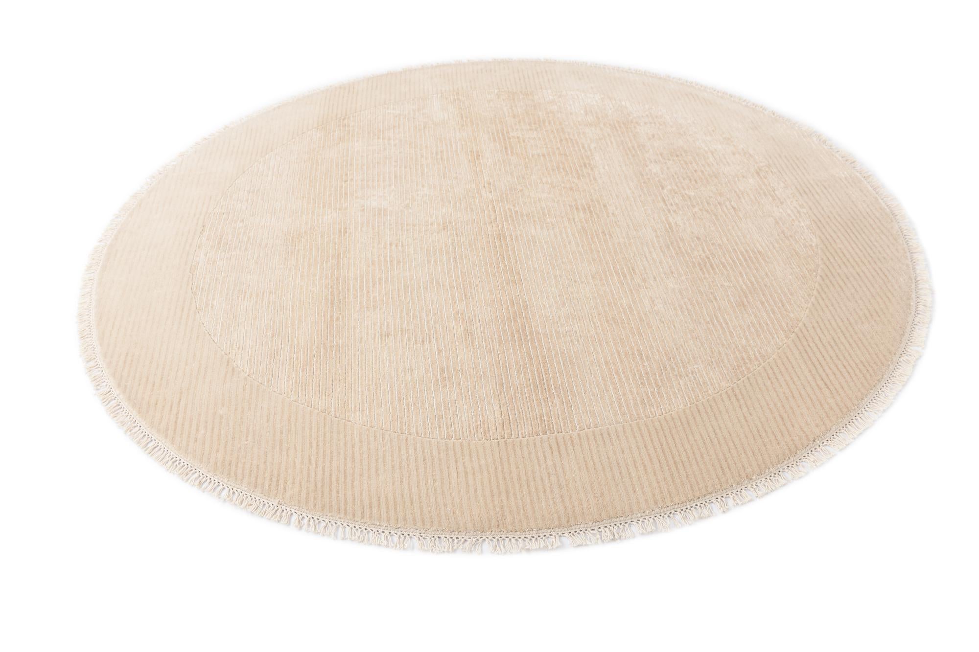 6' 6 x 6' 6 Hand Knotted Darya Wool Round Rug