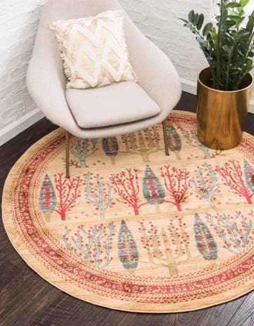 8' x 8' Kashkuli Gabbeh Round Rug