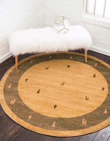 6' x 6' Kashkuli Gabbeh Round Rug