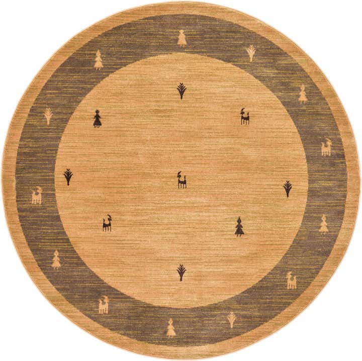 6' x 6' Kashkuli Gabbeh Round Rug