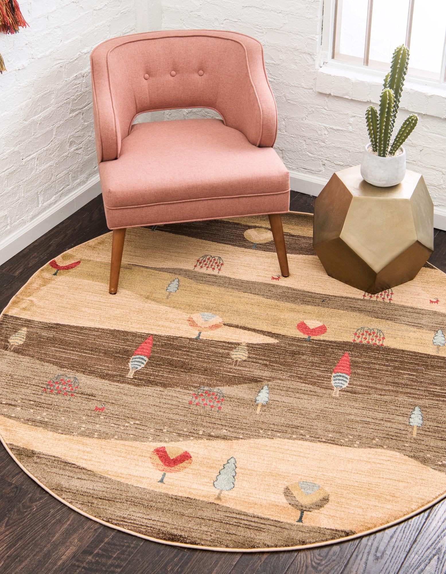 6' x 6' Kashkuli Gabbeh Round Rug