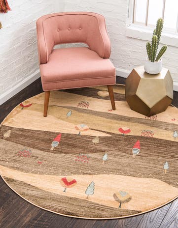 6' x 6' Kashkuli Gabbeh Round Rug